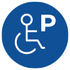 Parcheggio accessibile in sedia a rotelle